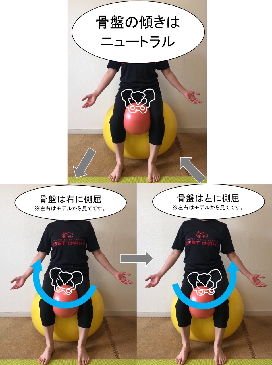 骨盤の側屈エクササイズ